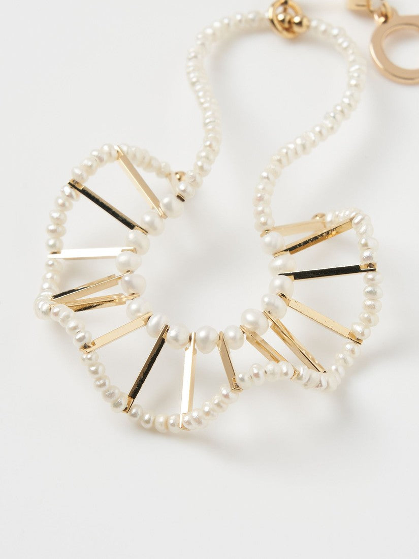 淡水パール フリル　フープピアス　CAD アッシュペーフランス　２個セット 淡水パール フリル フープピアス CAD アッシュペーフランス 2個セット