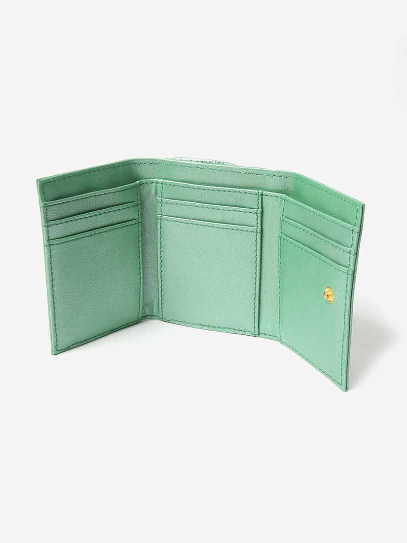 ねこミニ財布 calico cat(Metallic Green)（その他財布）｜H.P.FRANCE