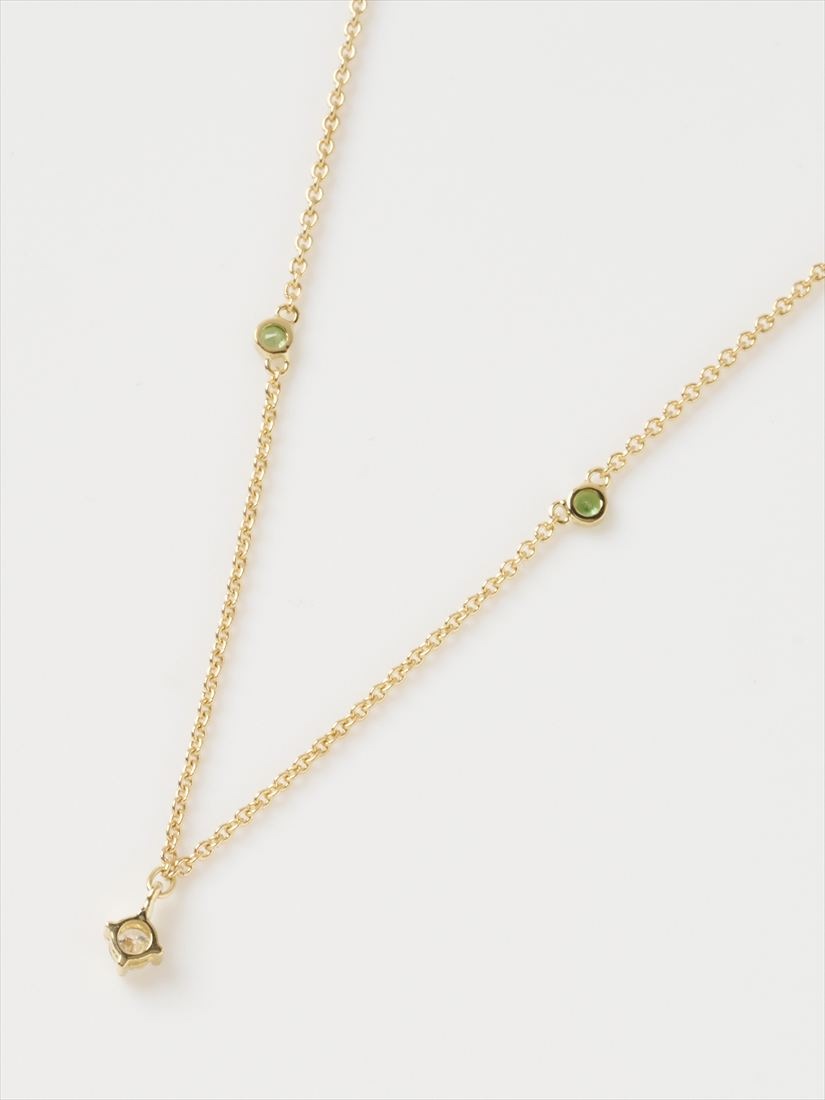 HOLLY ツァボライト&ダイヤモンド ネックレス（ネックレス）｜H.P.