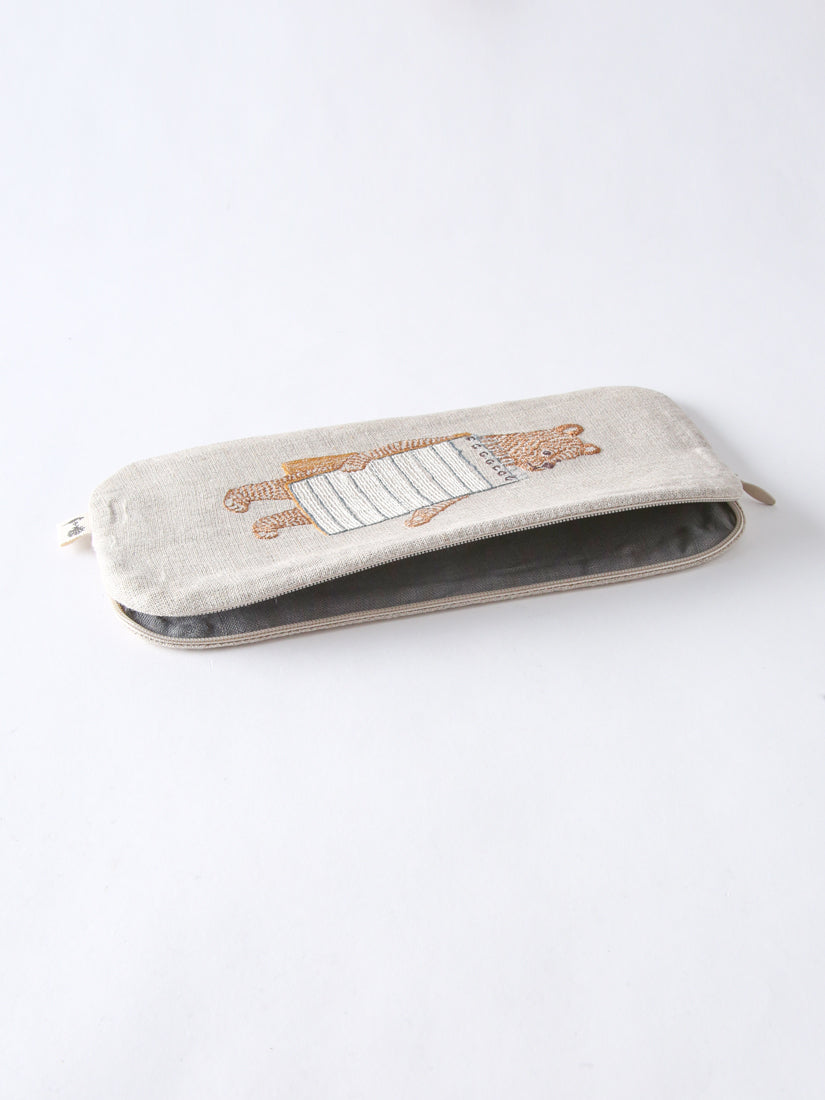 CORAL &TUSK ポーチ（Bear Pencil） CORAL&TUSK [Bear Pencil Pouch] クマモチーフ 両面刺繍 ポーチ