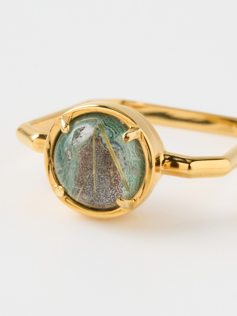 AcuteAccent》perfume bottle ring クリソレース＆ルチルクォーツ