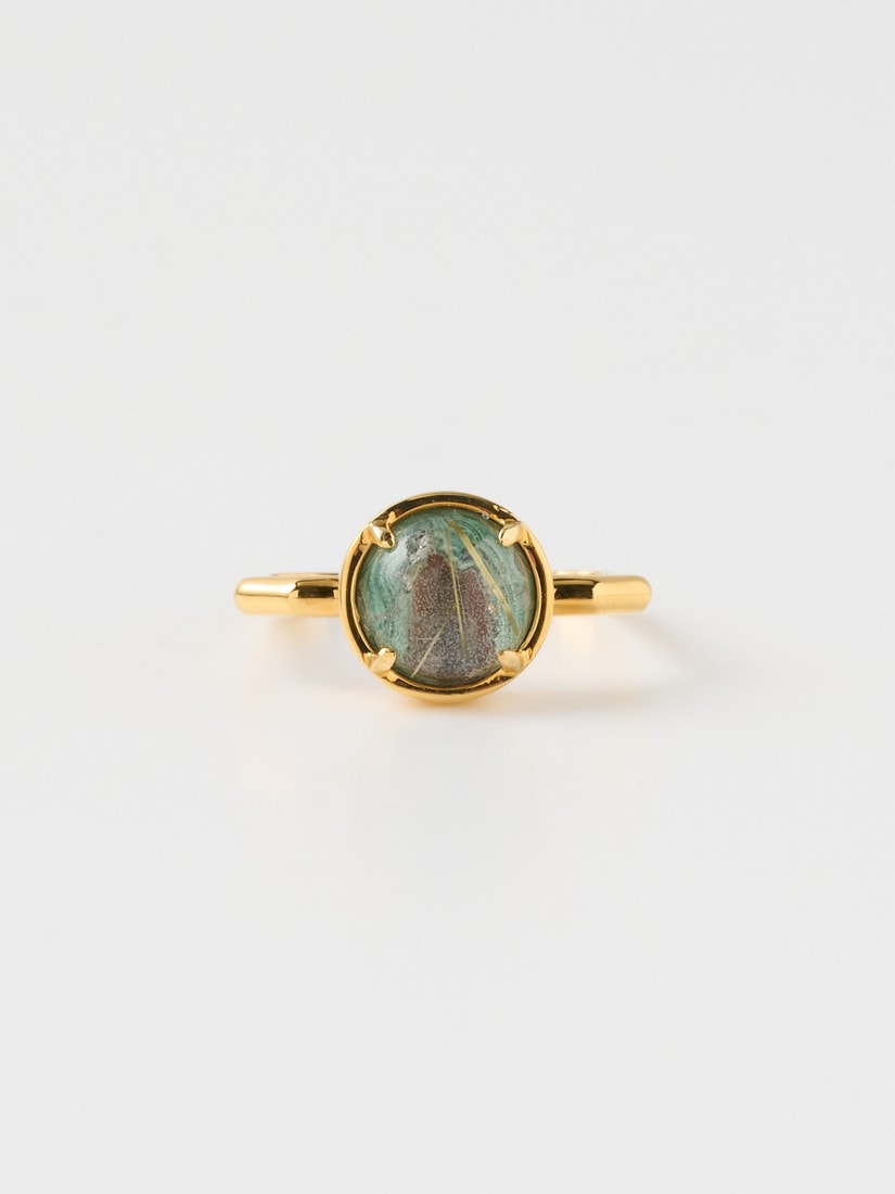 AcuteAccent》perfume bottle ring クリソレース＆ルチルクォーツ