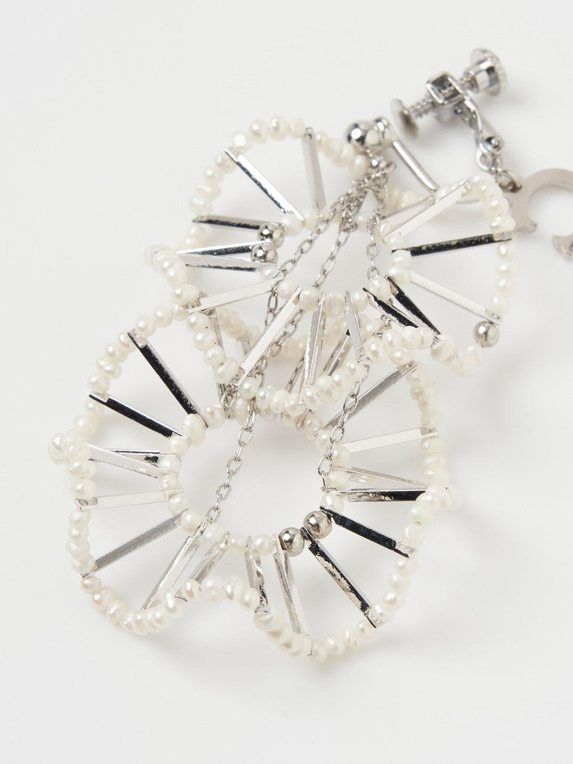 シャンデリアフリルイヤリング/ダブル(片耳用)（イヤリング