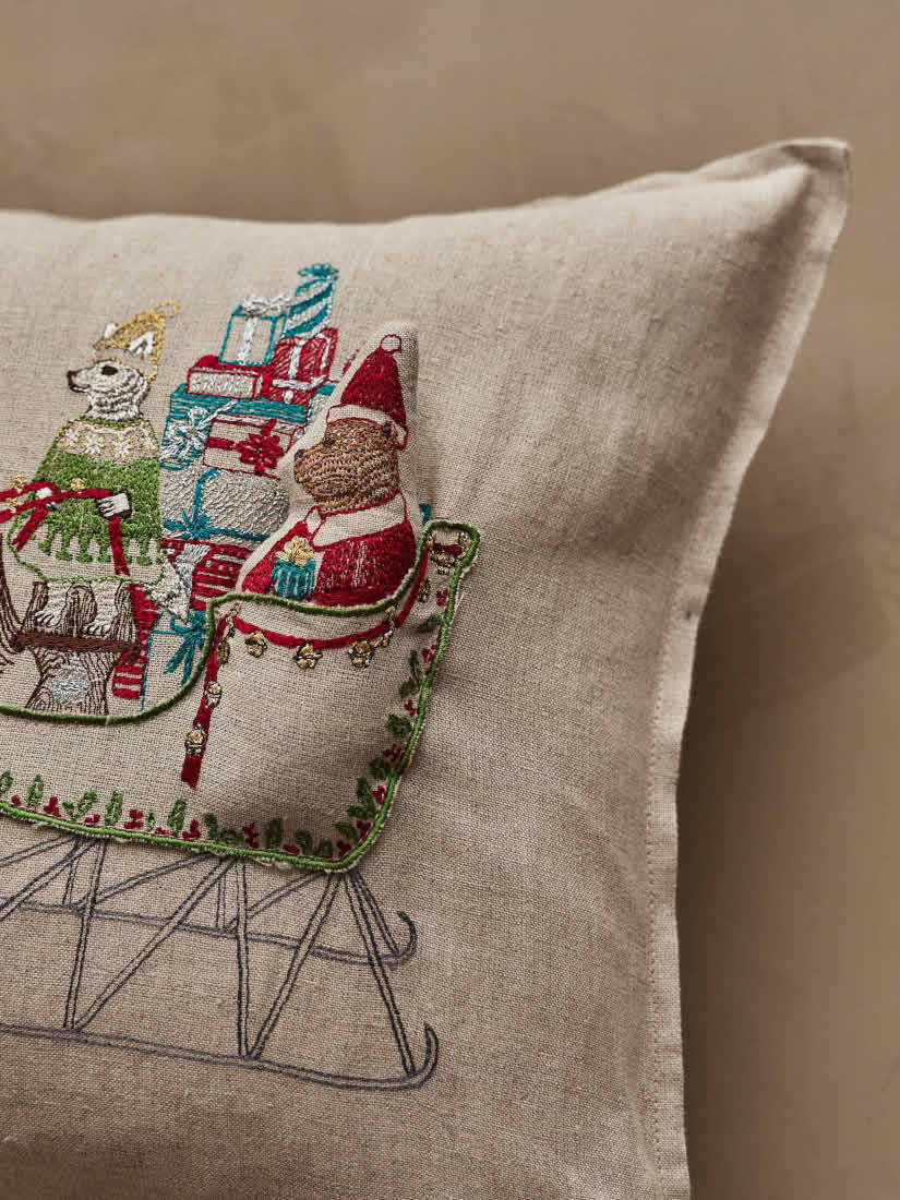 Holiday｜クッションカバー 30x40 Santa Sleigh（クッションカバー