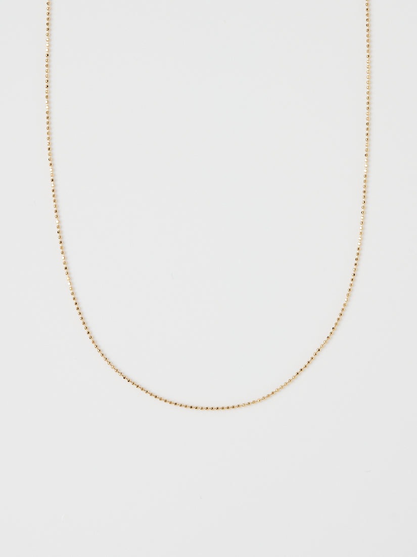 1mm カットボールチェーンネックレス(45cm)