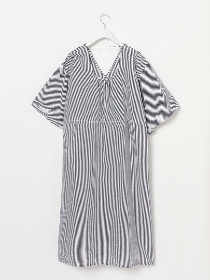 ビアズリー　ストライプ コットン ロングワンピース BEARDSLEY（ビアズリー） 【中古】BEARDSLEY ワンピース 長袖