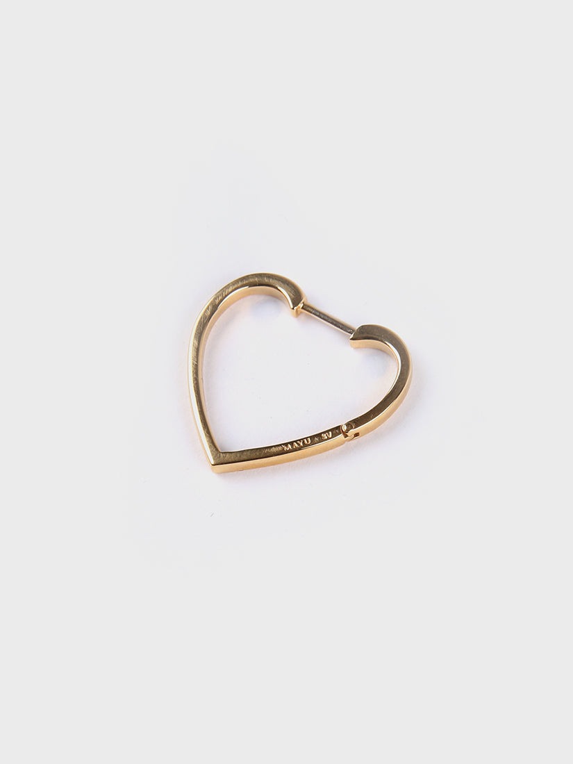 Hoop heart ピアス small / gold (片耳用)（ピアス）｜H.P.FRANCE公式