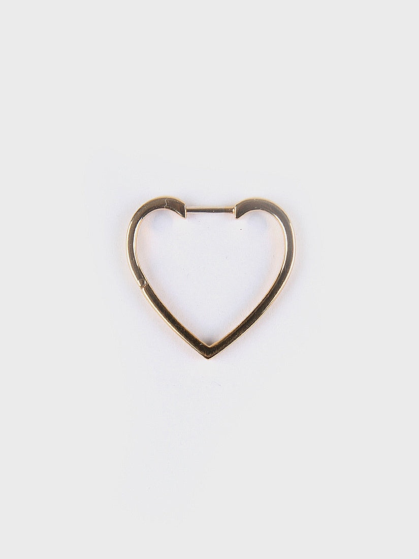 Hoop heart ピアス small / gold (片耳用)（ピアス）｜H.P.FRANCE公式