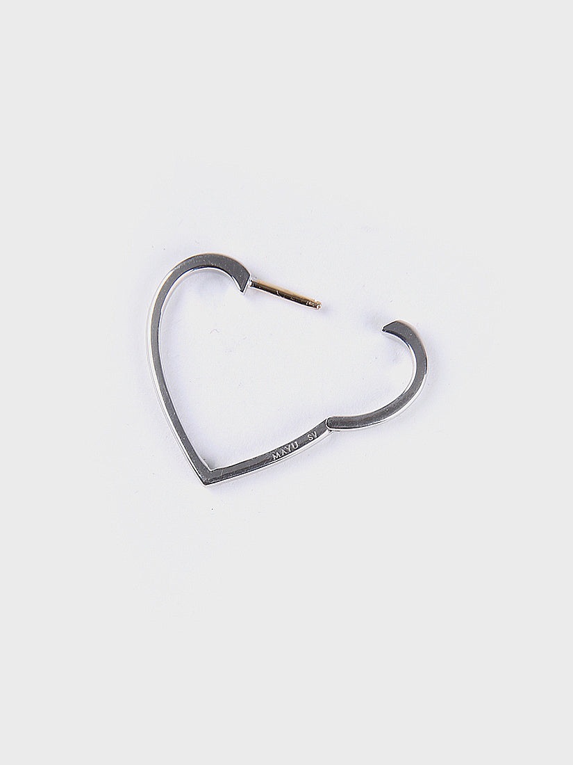 Hoop heart ピアス small / silver (片耳用)（ピアス）｜H.P.FRANCE 
