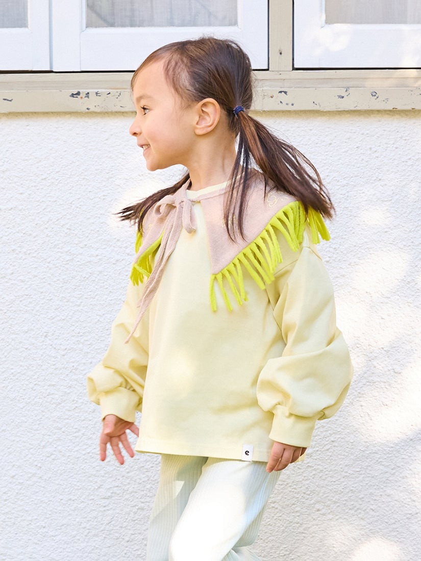 【キッズ】volume sleeve c/n カットソー/ yellow
