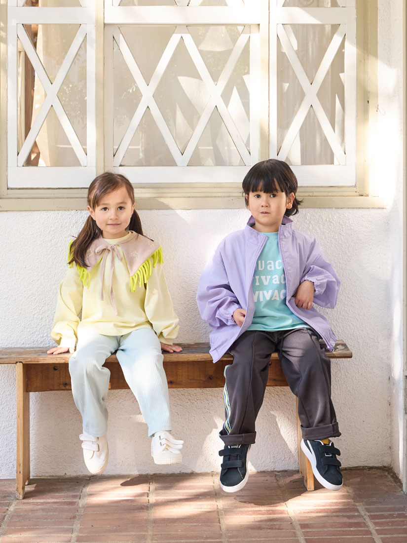 【キッズ】volume sleeve c/n カットソー/ yellow