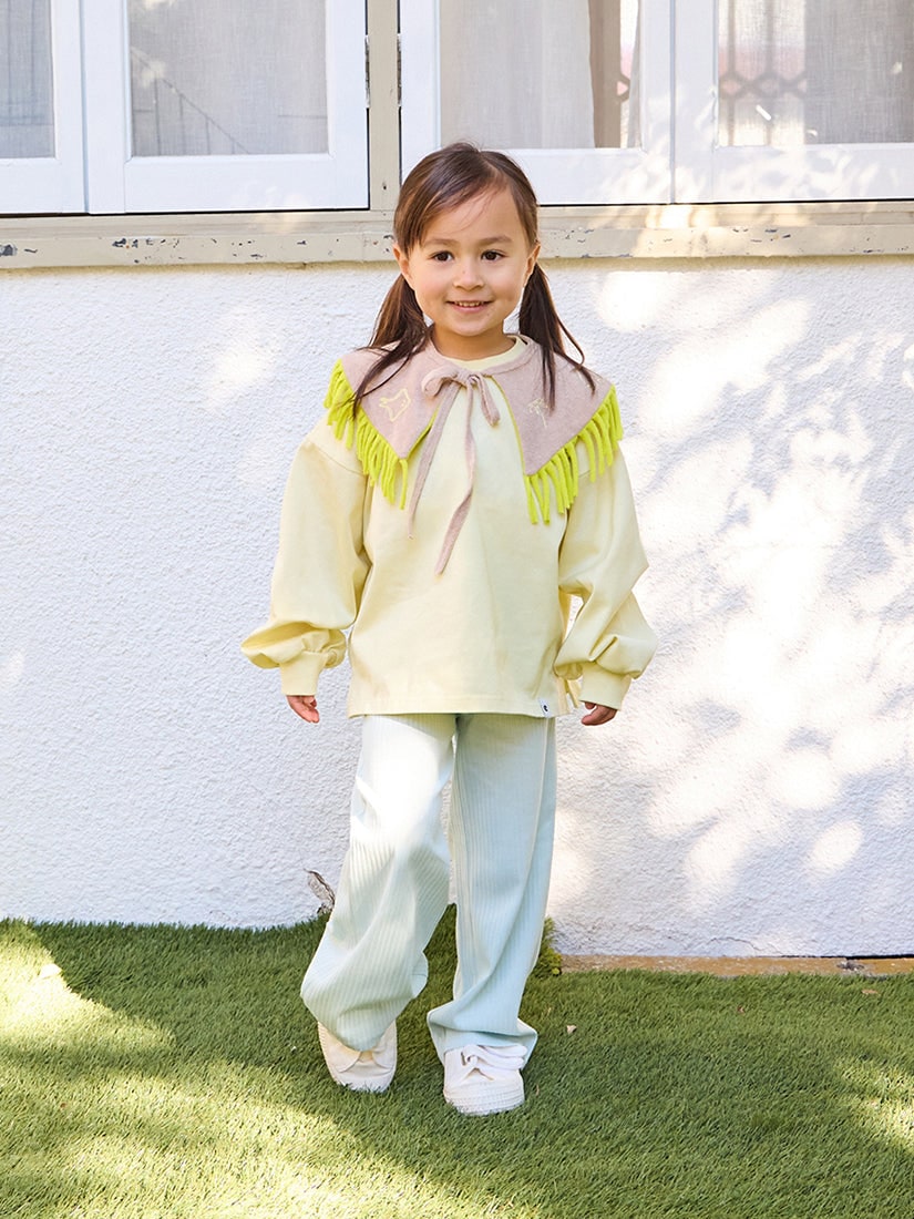 【キッズ】volume sleeve c/n カットソー/ yellow