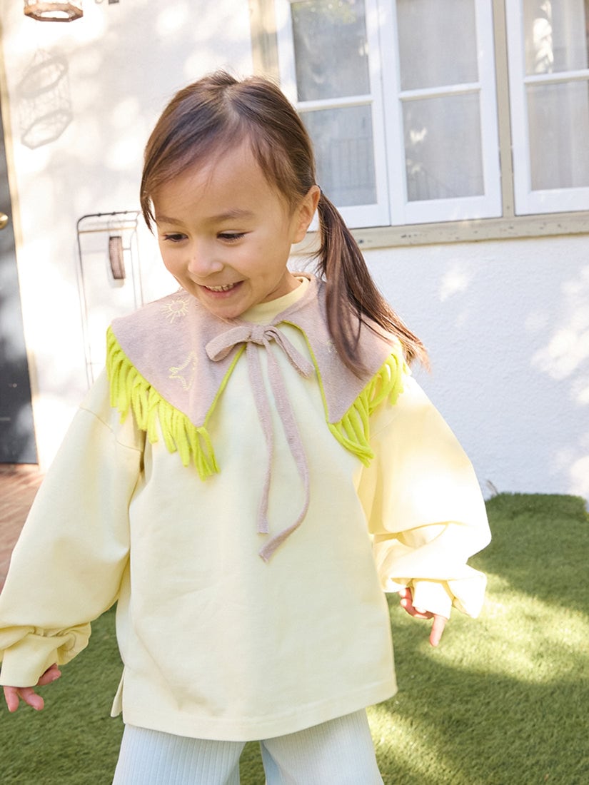 【キッズ】volume sleeve c/n カットソー/ yellow