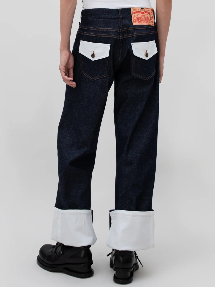 EGONLAB》CONTRASTED HEM デニム パンツ（パンツ）｜H.P.FRANCE公式サイト