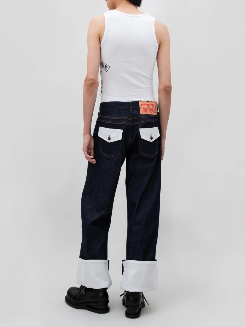 EGONLAB》CONTRASTED HEM デニム パンツ（パンツ）｜H.P.FRANCE公式サイト