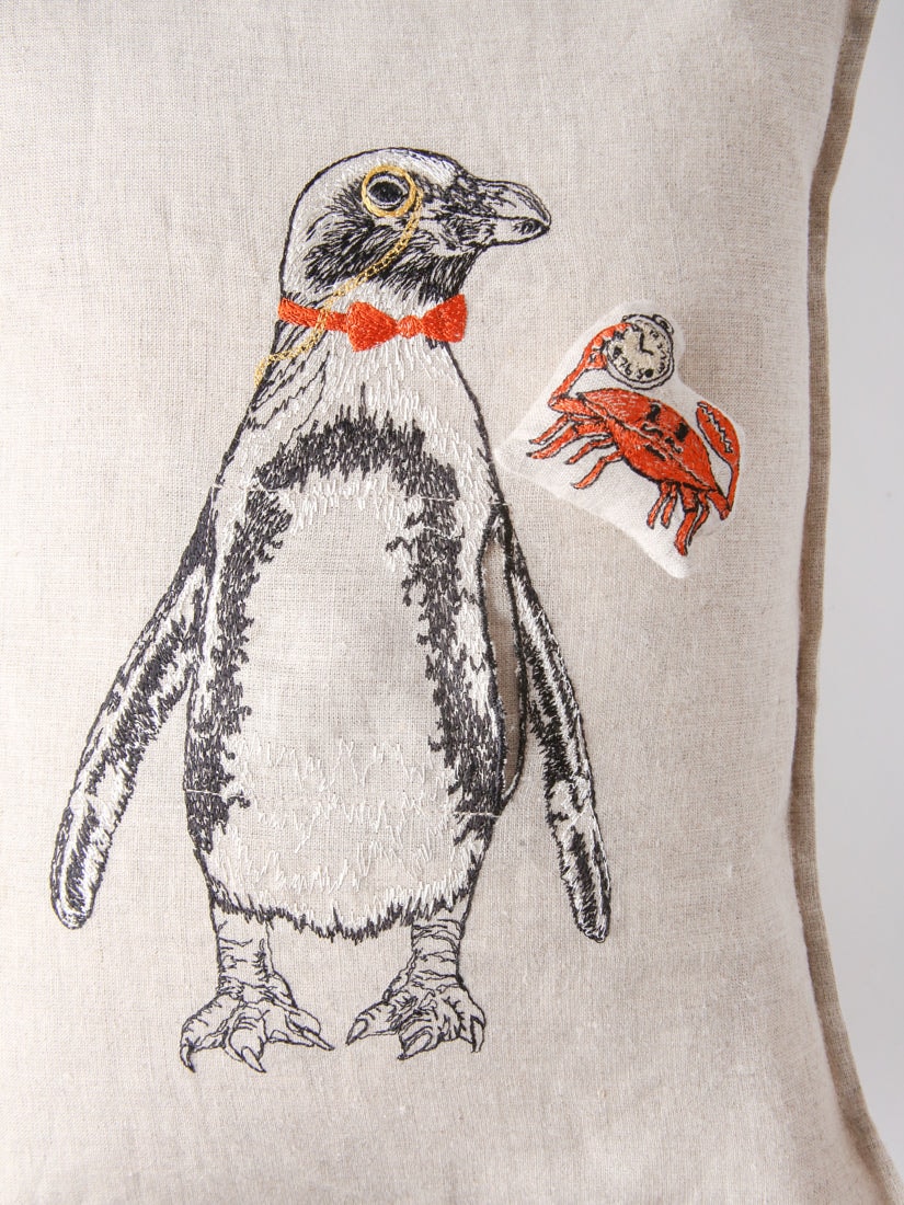 Coastal｜ポケットクッションカバー 30x40 Penguin（クッション