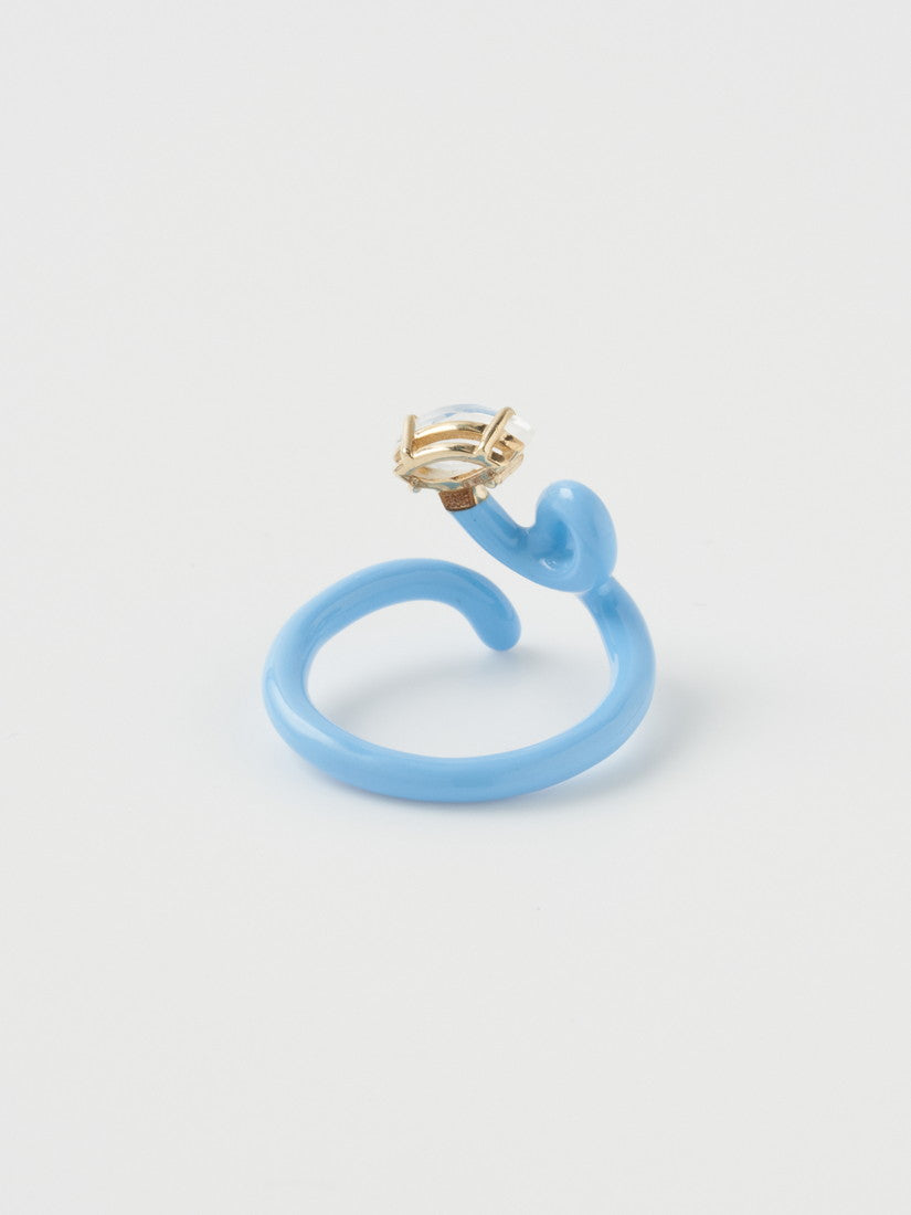wingbling☆I-DELミヨン着用☆ウィニー オーロラの指輪 リング BABY VINE TENDRIL RING IN BABY BLUE(リング)|H.P.