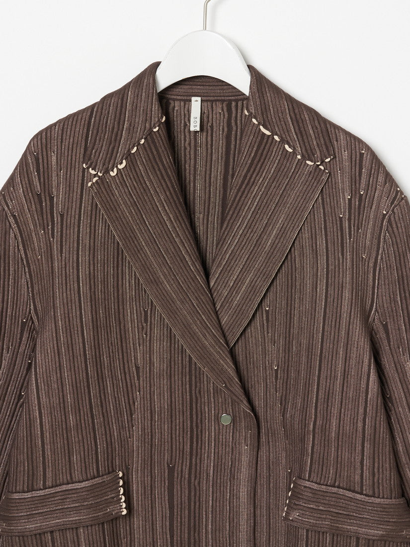 BOBOUTIC ボブティック　ウールカシミアジャケット Boboutic / ボブティック | ZIPPED HALF COAT ヤクウール モヘア