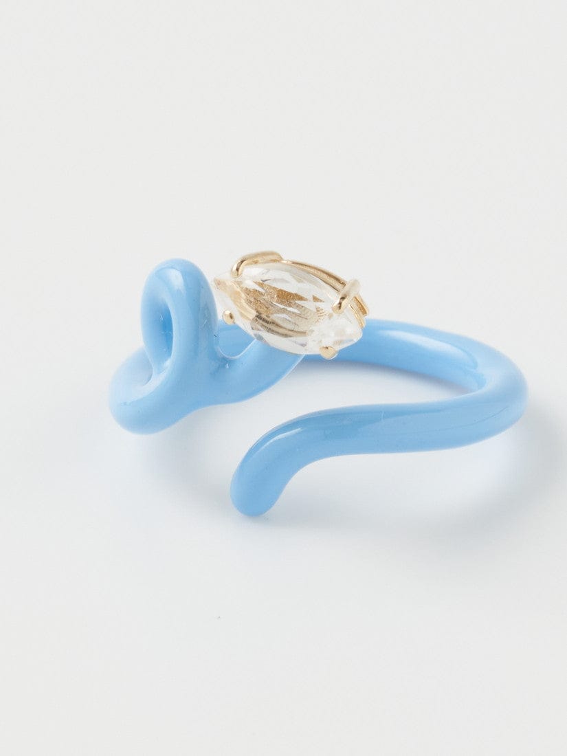 リング BABY VINE TENDRIL RING IN BABY BLUE（リング）｜H.P.FRANCE