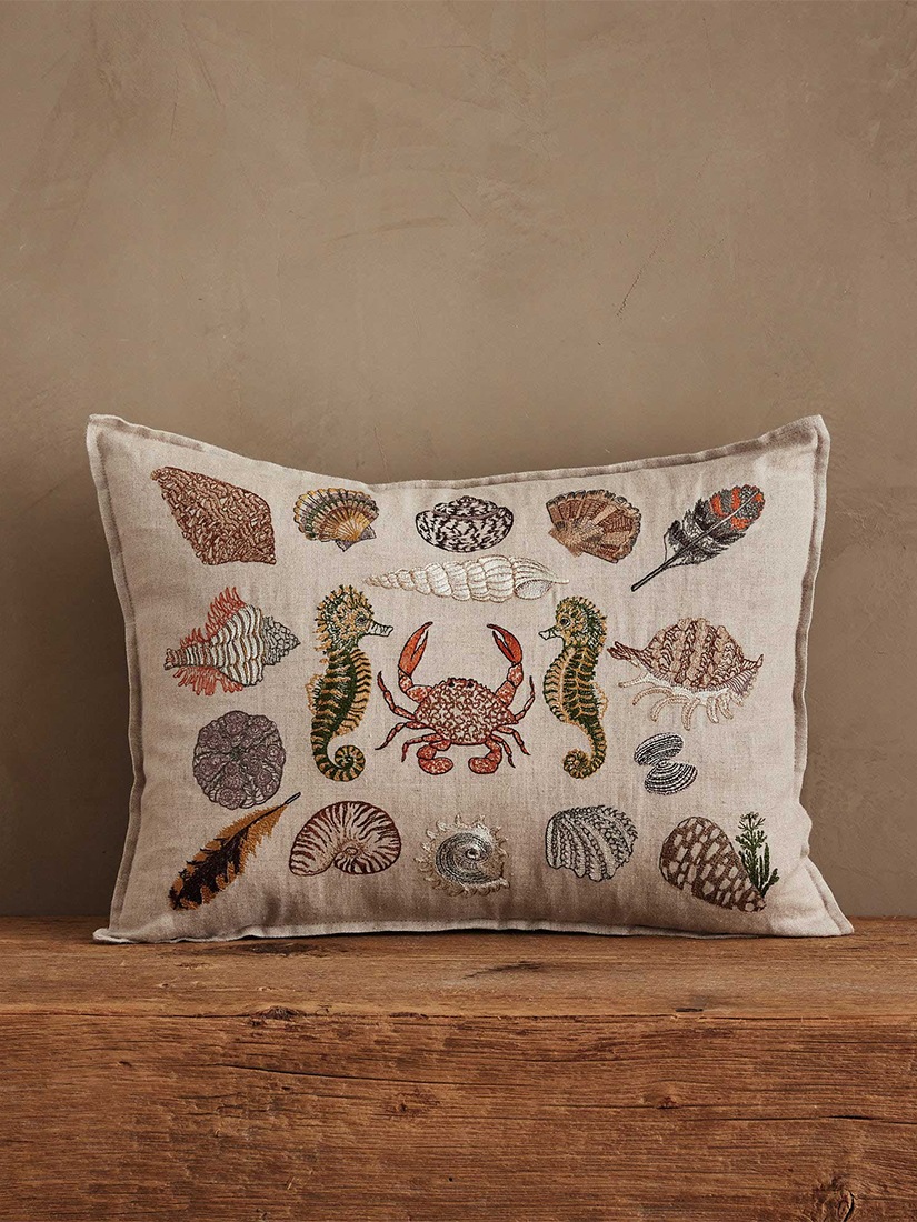 Coral&Tusk Coastalポケットクッションカバー30x40 ビーチ海 Coastal｜クッションカバー 30x40 Beach Walk（クッション）｜H.P.