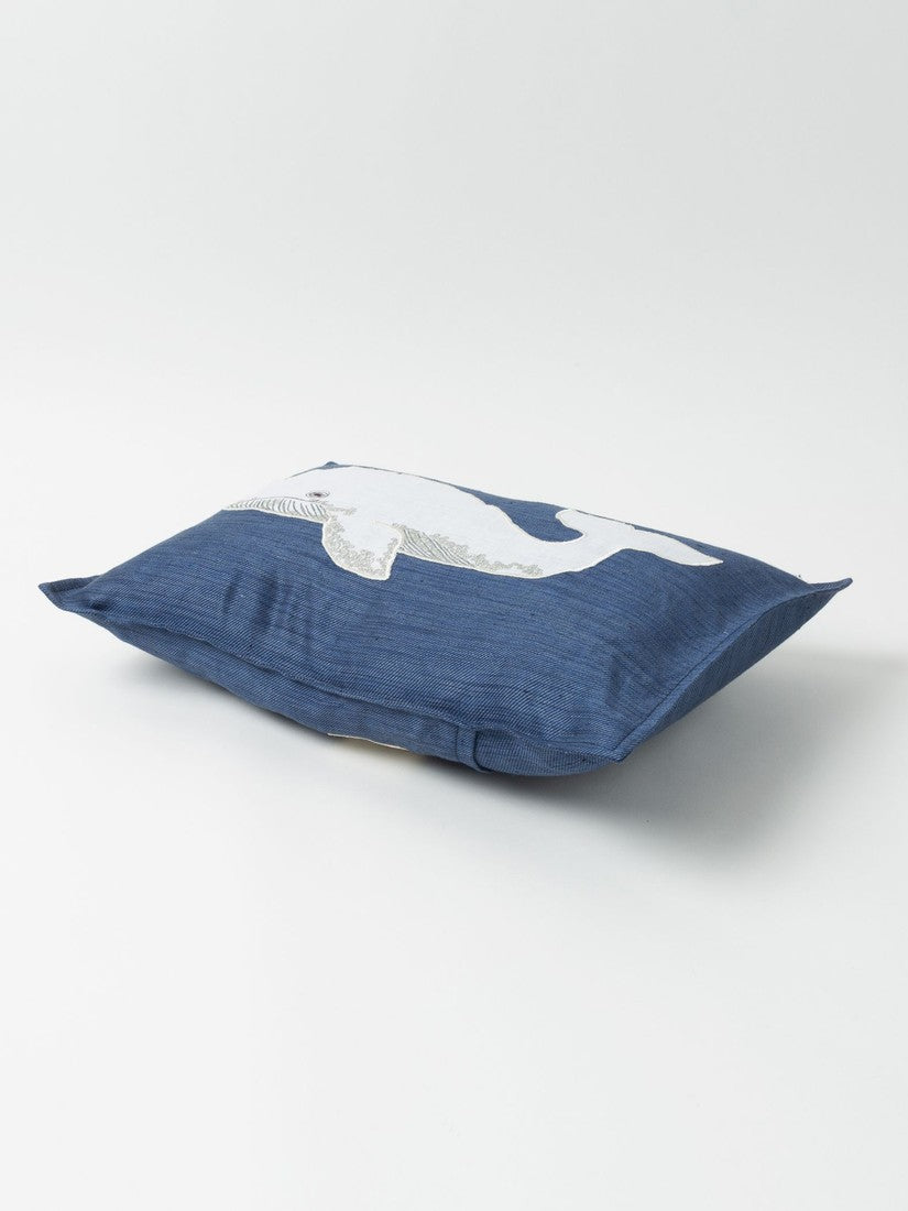 Coastal｜クッションカバー 30x40 Whale Applique（クッション