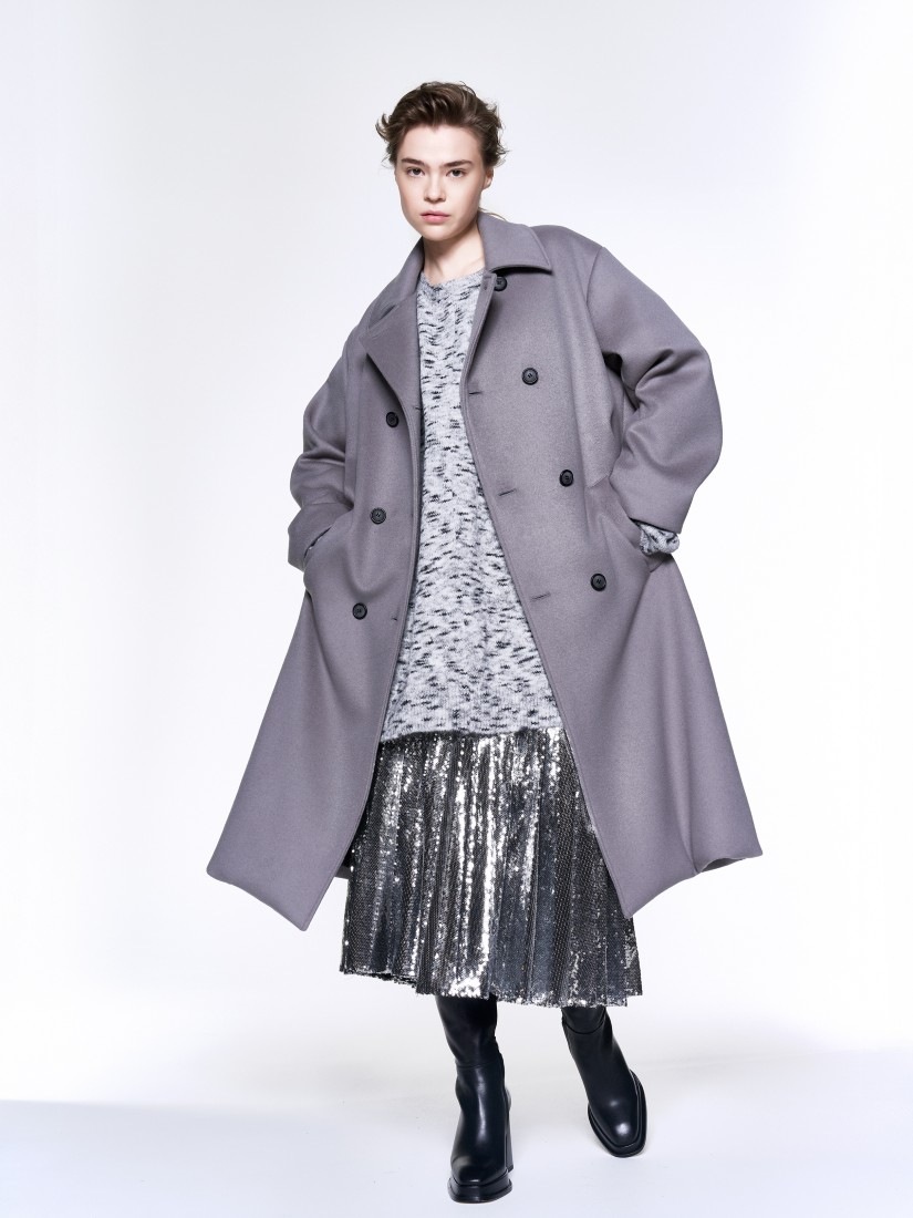 40th Anniversary Limited Edition】尾州ウール ロングコート gray