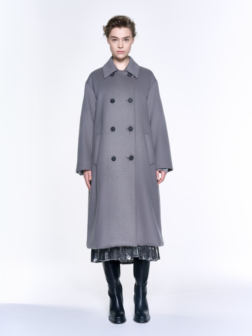 40th Anniversary Limited Edition】尾州ウール ロングコート gray