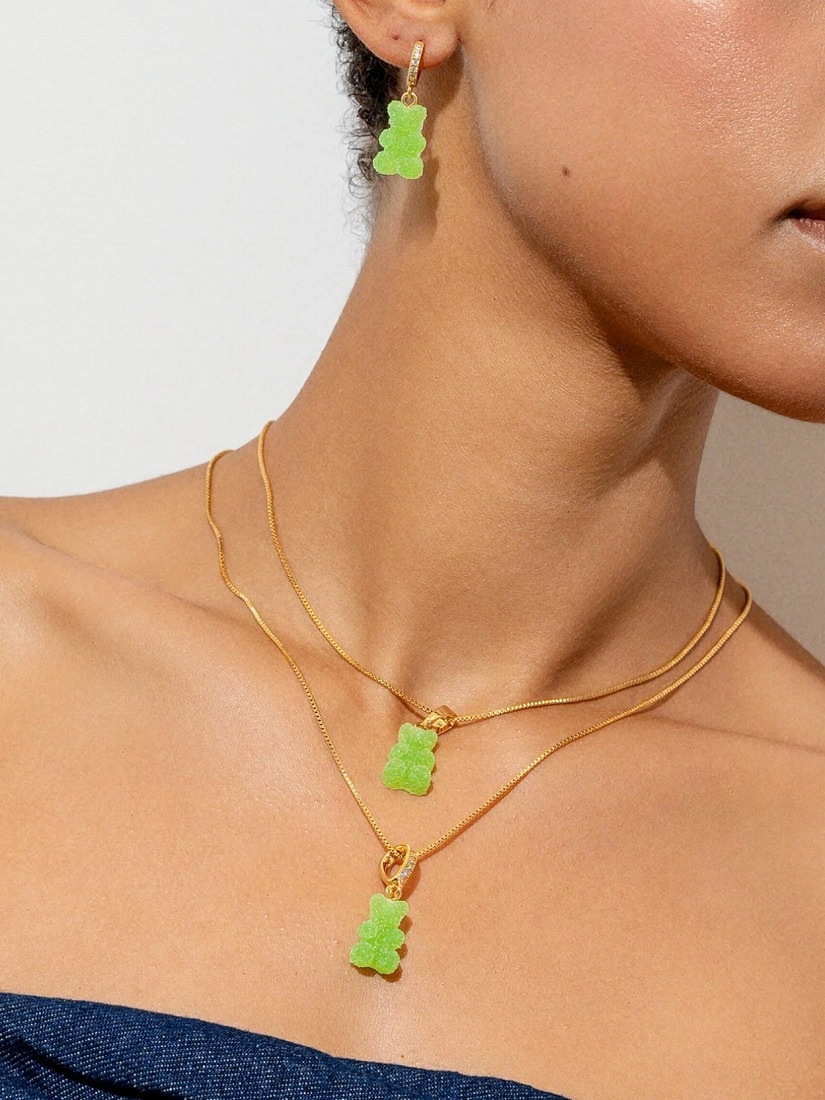 Crystal Haze Jewelry】Fizzy Nostalgia bear チャーム - Pave