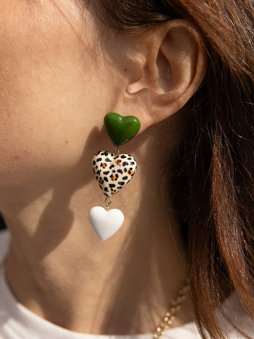 ピアス レオパードハート Chocolatine（ピアス）｜H.P.FRANCE公式サイト