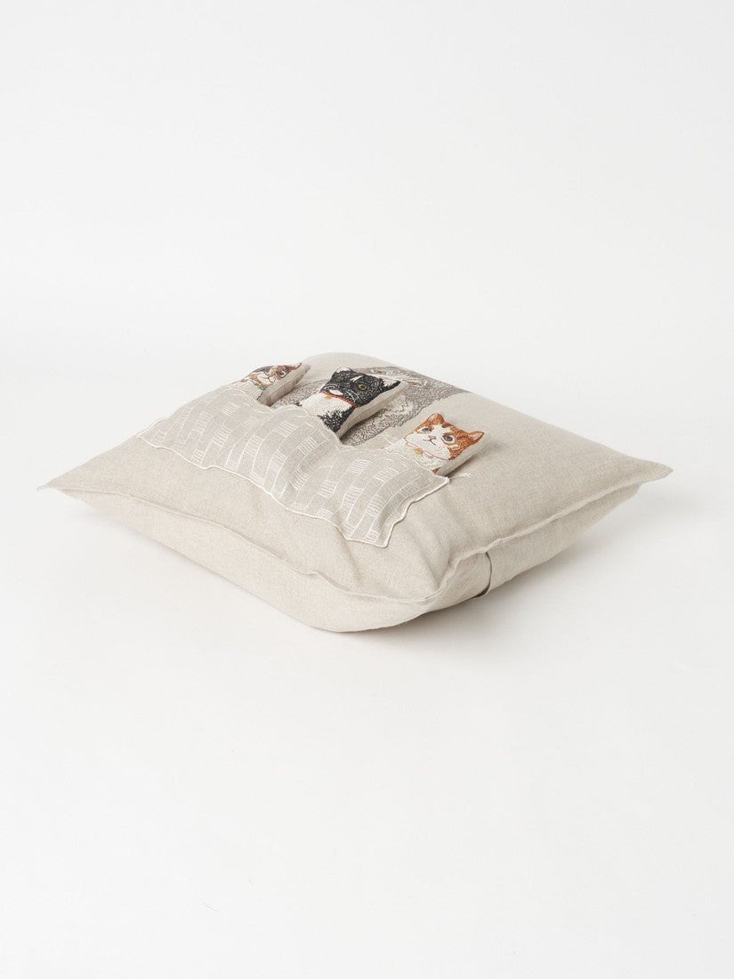 【coral&tusk】クッションカバーBasket kitten クッション付 ポケットクッションカバー 40x40 Basket kitten（クッション