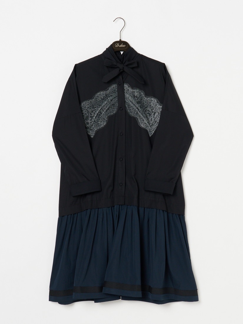 Robe Noir collection Lace Gather ワンピース