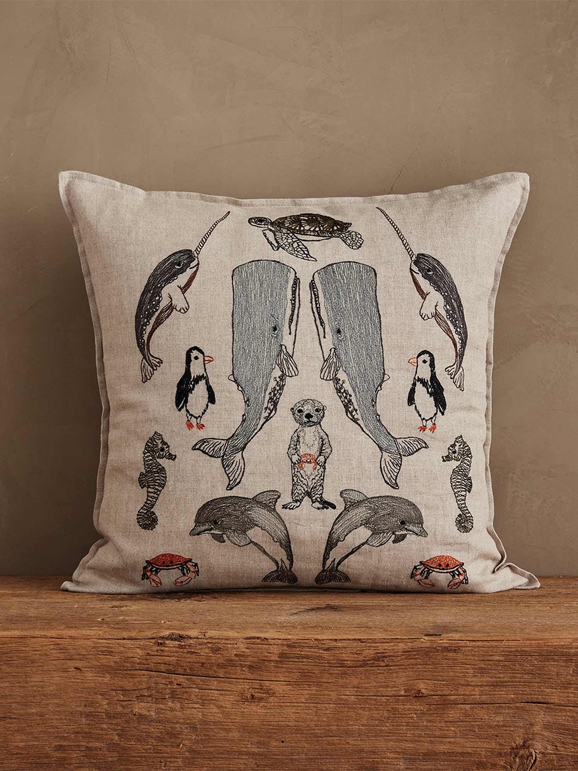 Coastal｜クッションカバー 40x40 Sea Friends（クッション）｜H.P.
