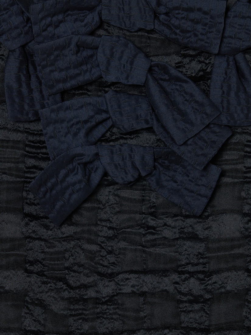 Robe Noir collection Ribbon Crinkled ブラウス