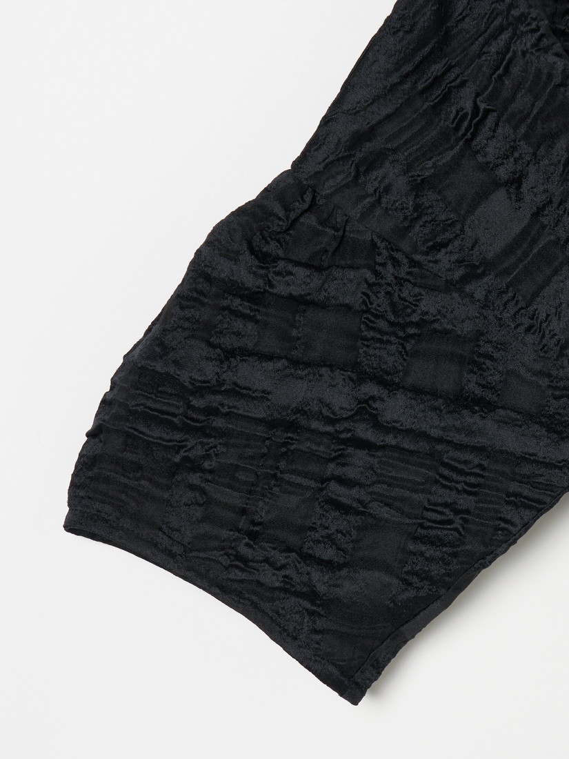 Robe Noir collection Ribbon Crinkled ブラウス