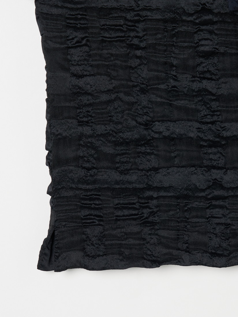 Robe Noir collection Ribbon Crinkled ブラウス