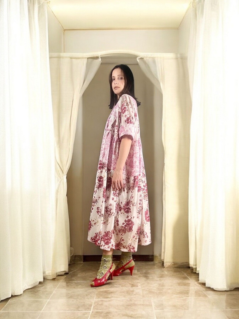 RED VALENTINO 刺繍ロングワンピース ピンクベージュ 38ペチコート ワンピース（ワンピース）｜H.P.FRANCE公式サイト