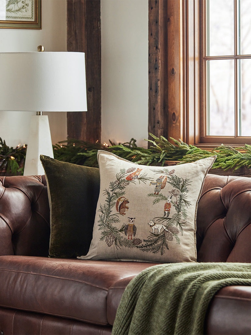 Holiday｜クッションカバー 50x50 Tree Trimmers Wreath（クッション