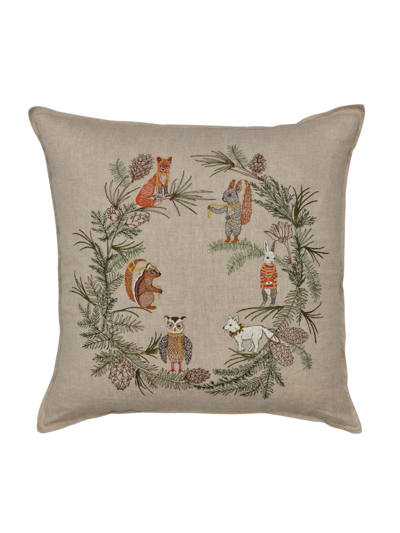 Holiday｜クッションカバー 50x50 Tree Trimmers Wreath（クッション