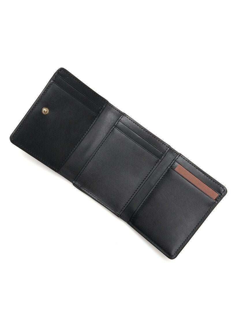 ブラックレザー 三つ折り財布 三つ折り財布/ボレロ/ブラック | Factelier (ファクトリエ)