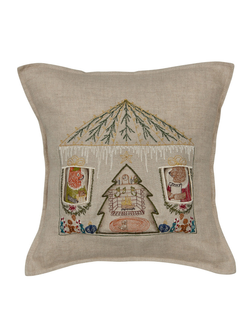 Holiday｜ポケットクッションカバー 30x30 North Pole Santas House