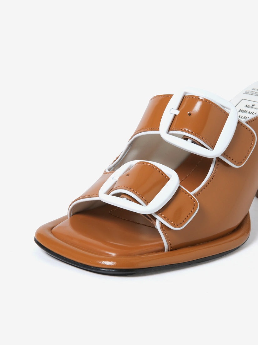soft serve heel belted サンダル