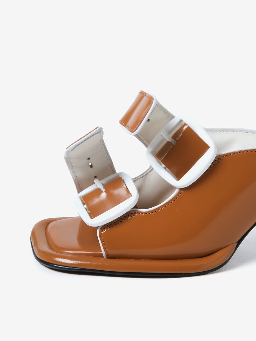 soft serve heel belted サンダル