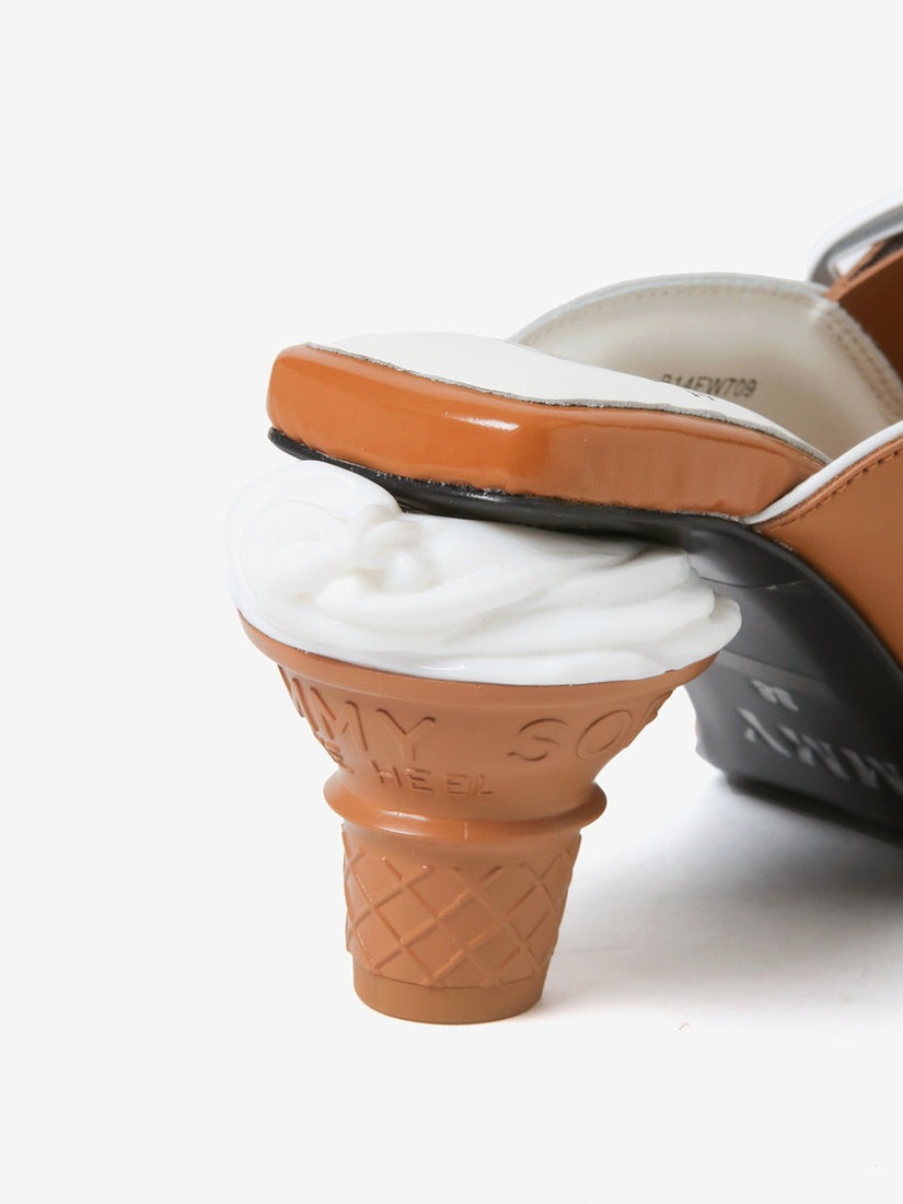 soft serve heel belted サンダル