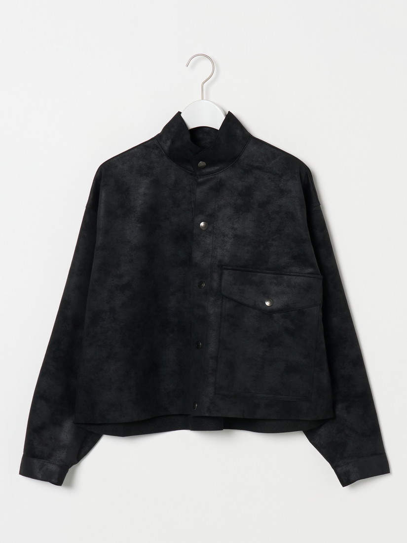 ウルトラスエードクロップド スタンドカラーブルゾン（ジャケット