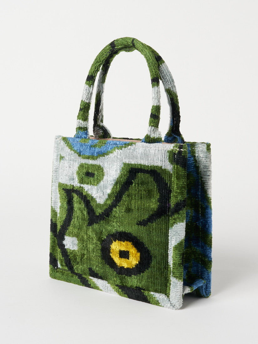 Étiam スクエアトートバッグ British Green ほぼ新品　美品 Étiam スクエアトートバッグ British Green ほぼ新品 V118438