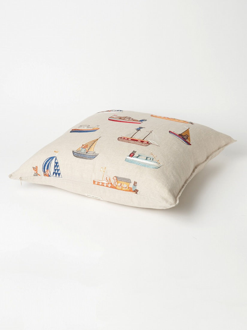 Coastal｜クッションカバー 50x50 Boats pattern（クッション）｜H.P.