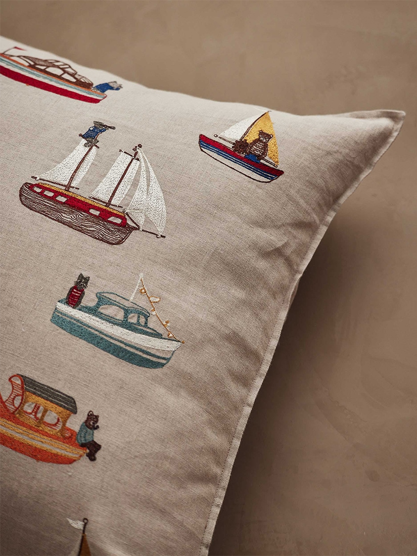 Coastal｜クッションカバー 50x50 Boats pattern（クッション）｜H.P.
