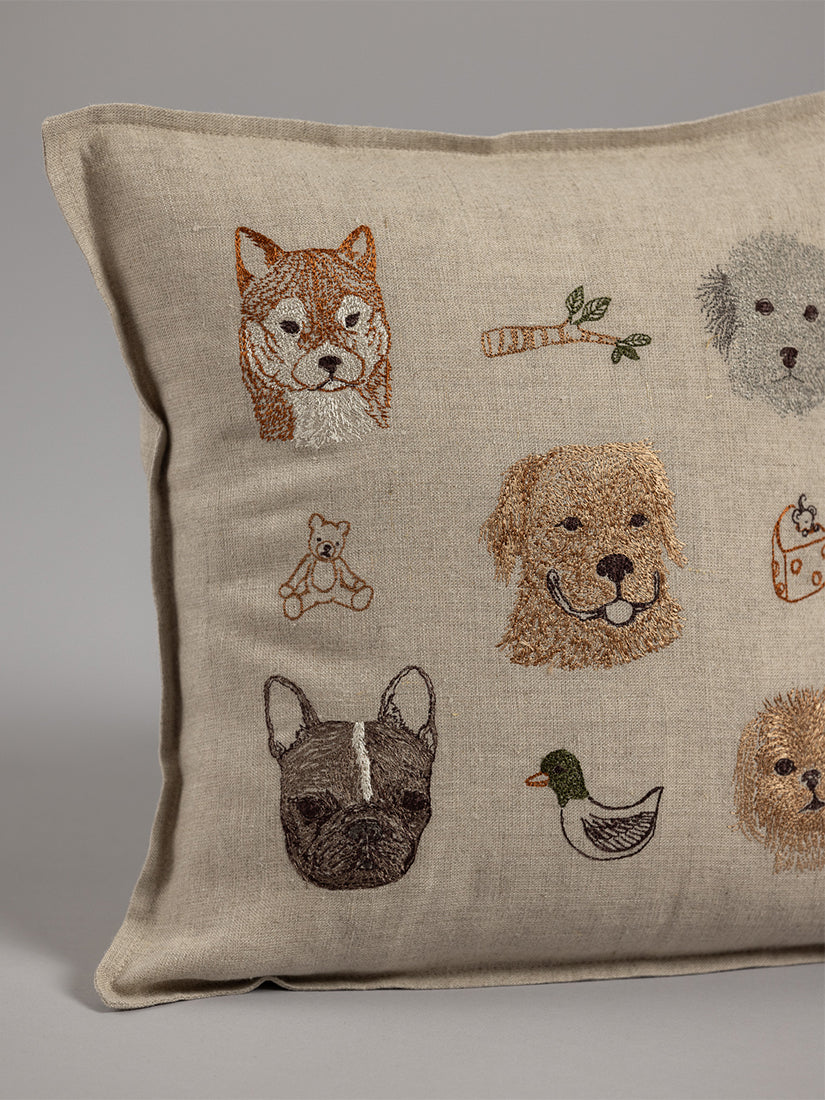 クッションカバー 30x30 Charming Canines（クッション）｜H.P.FRANCE