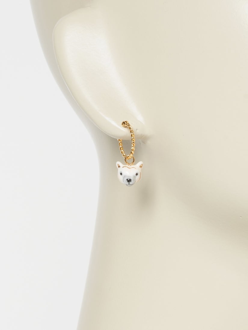 大人気　アッシュペーフランス　片耳用ピアス ミニピアス ホッキョクグマ（片耳用）- Arctique（ピアス