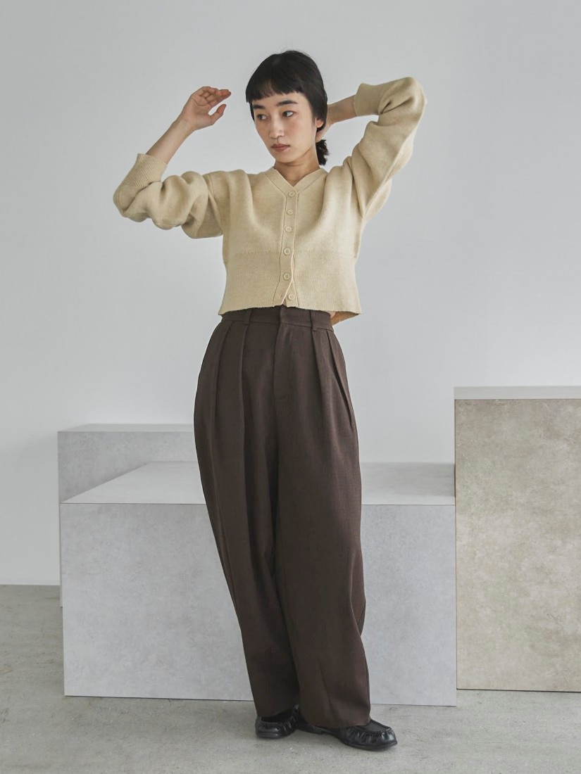 パンツ Ar コンフォートツイードツータックカーブスラックス（パンツ）｜H.P.